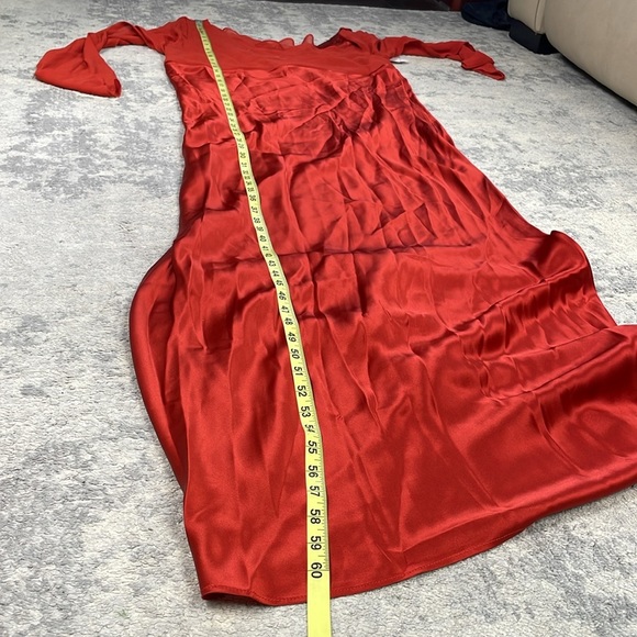 NWT Beare Park Layered Silk Satin And Georgette Maxi Dress Orange Sz AU 14 US 10 - Picture 13 of 13